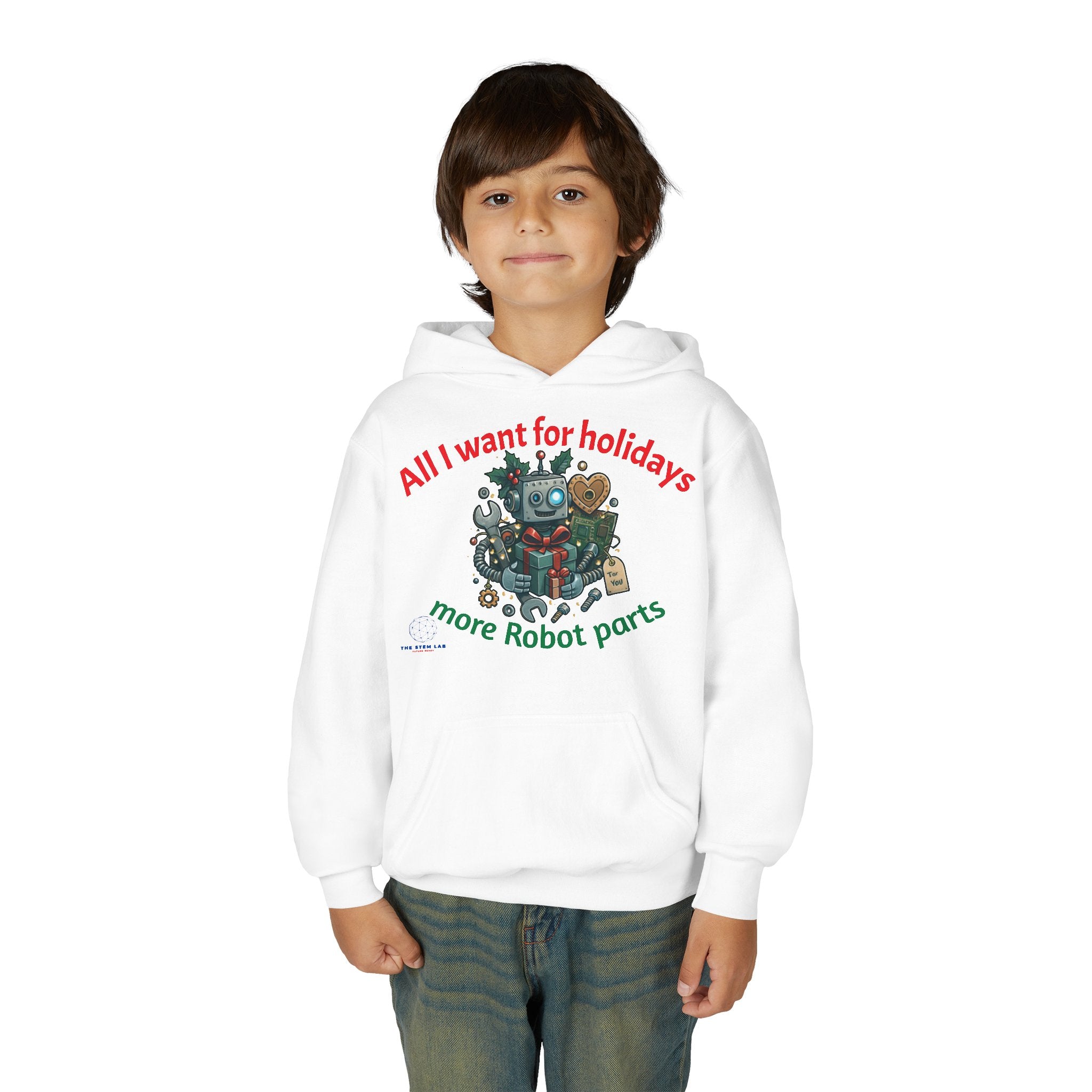 All I Want for Holidays More Robot Parts hoodie | Keep Calm and Build Robots youth sweatshirt