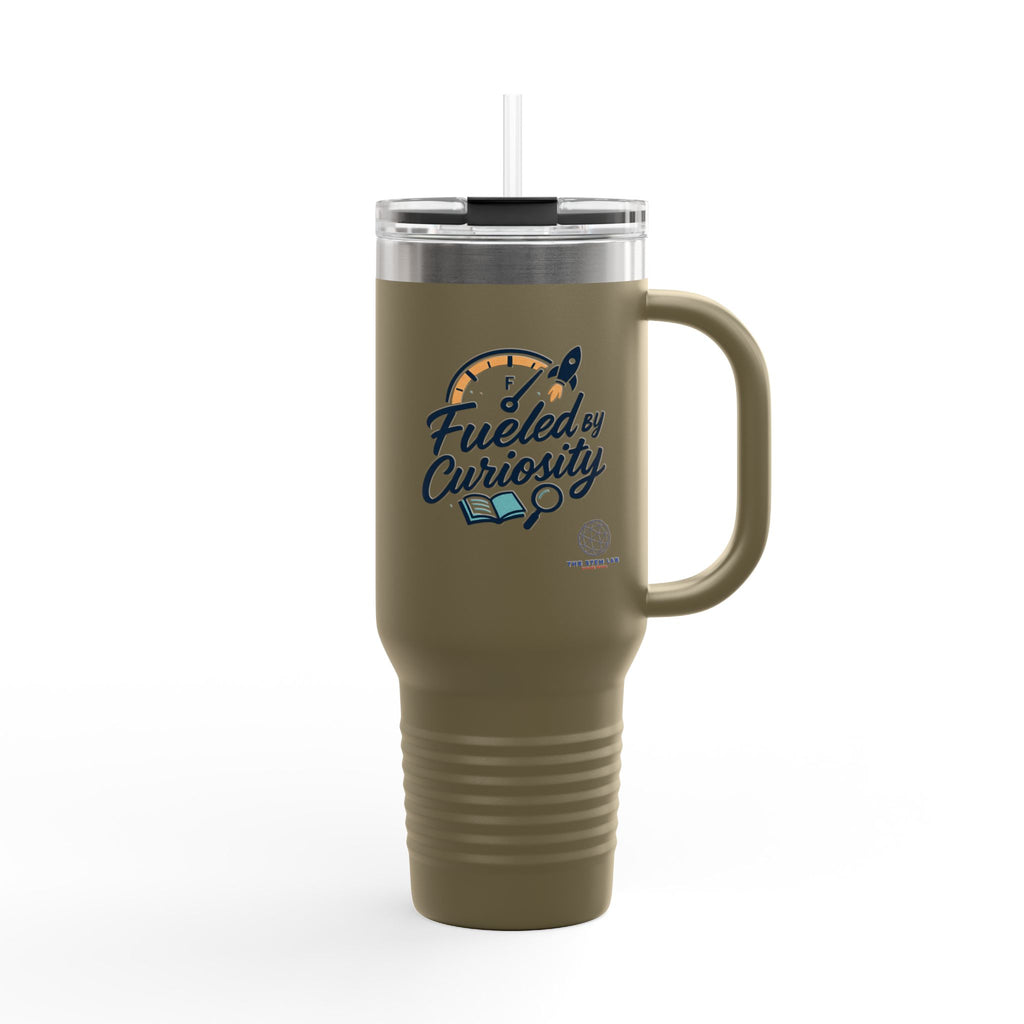 40oz Insulated Travel Mug — "Fueled by Curiosity"