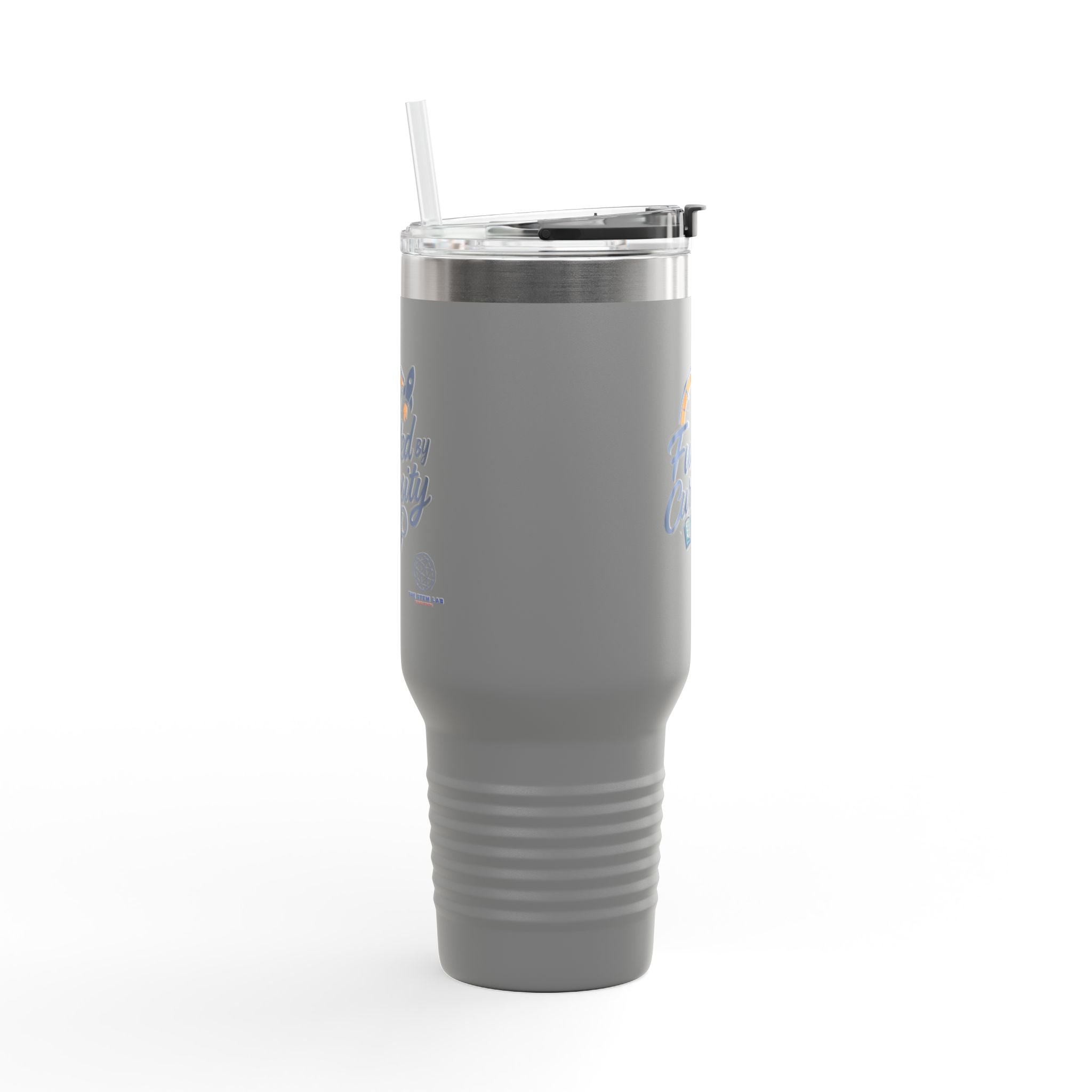 40oz Insulated Travel Mug — "Fueled by Curiosity"