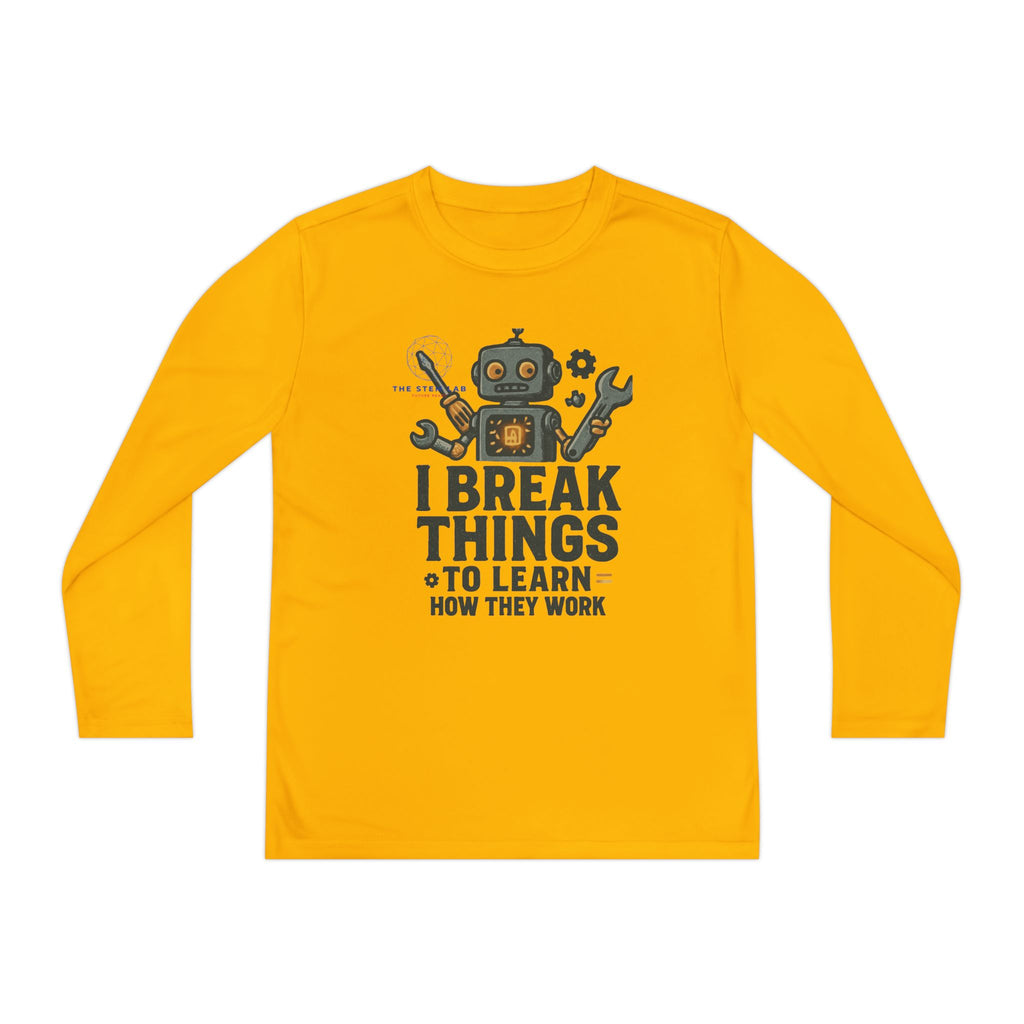 Robot mechanic illustration I Youth Long Sleeve