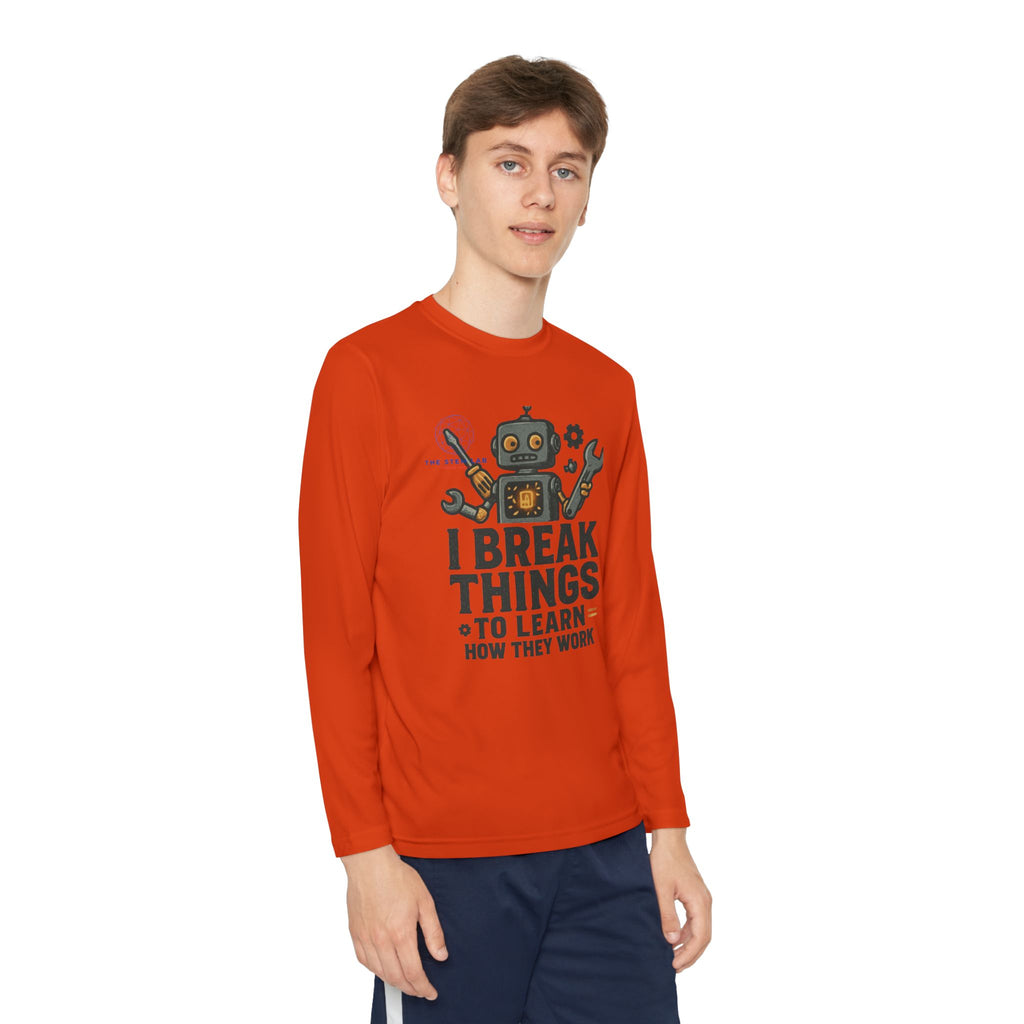 Robot mechanic illustration I Youth Long Sleeve