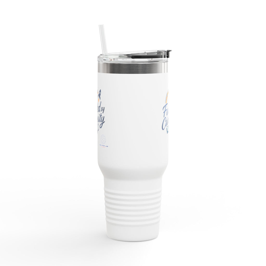 40oz Insulated Travel Mug — "Fueled by Curiosity"