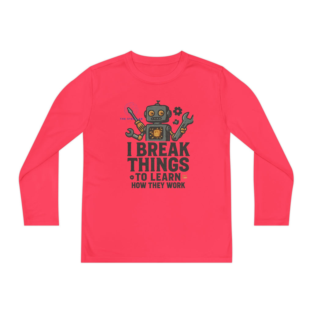 Robot mechanic illustration I Youth Long Sleeve