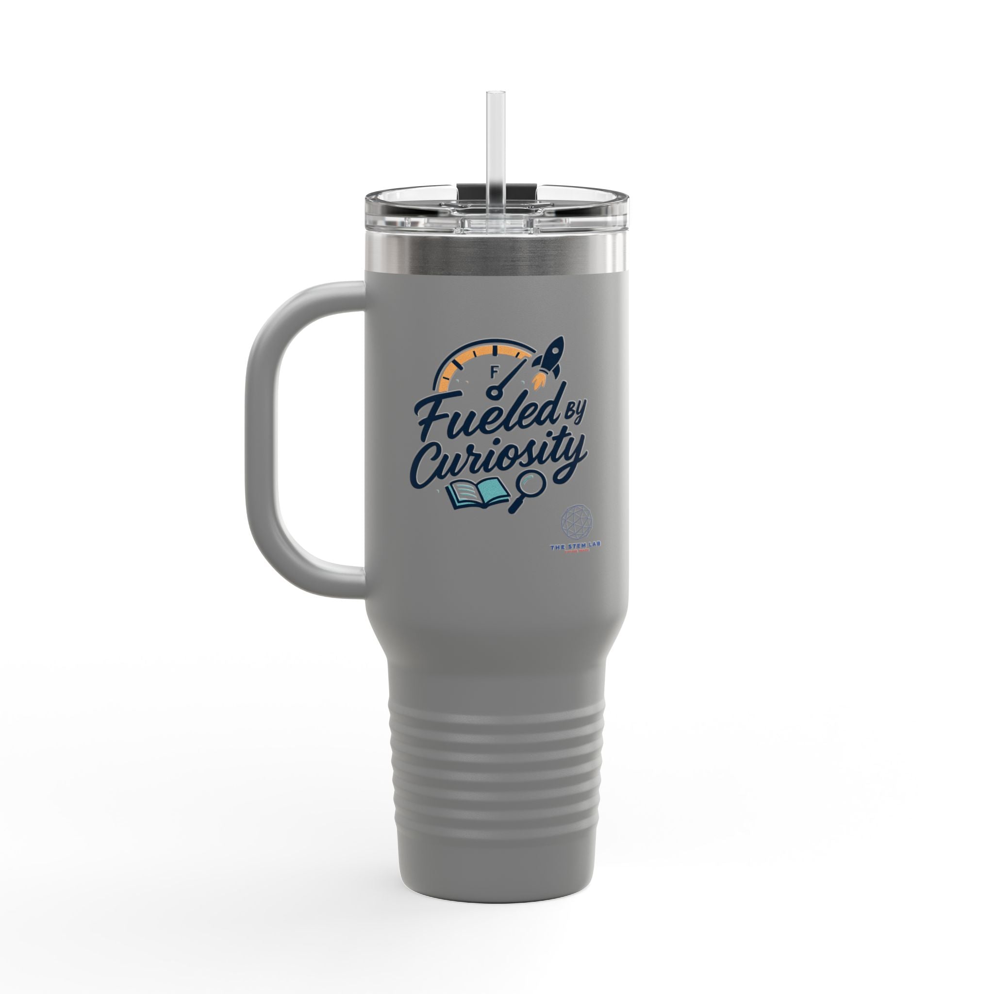 40oz Insulated Travel Mug — "Fueled by Curiosity"
