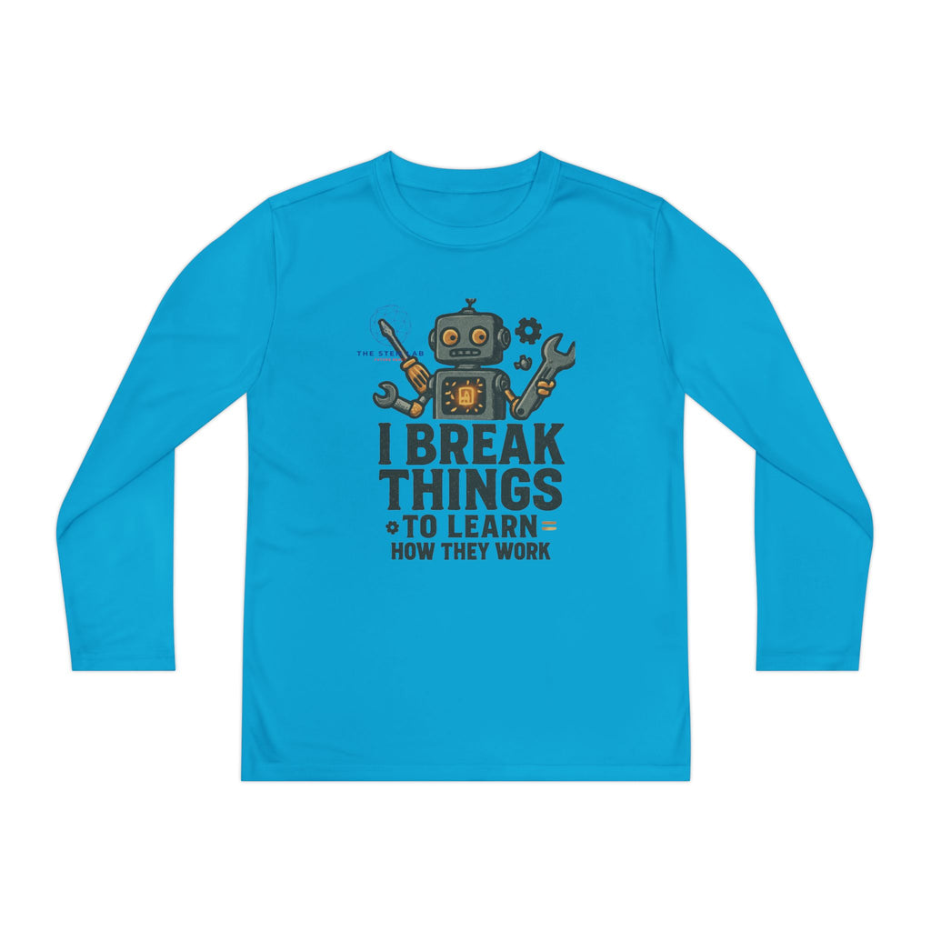 Robot mechanic illustration I Youth Long Sleeve