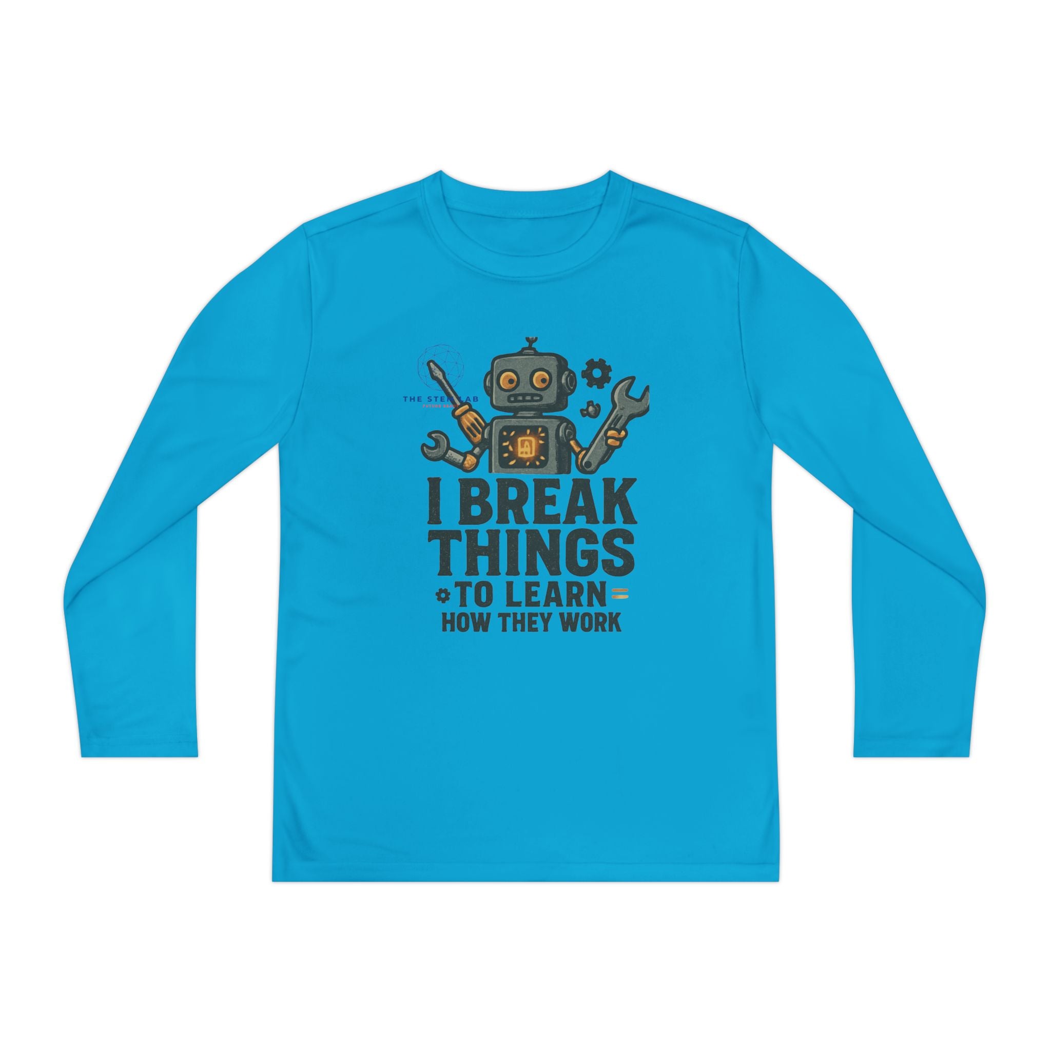 Robot mechanic illustration I Youth Long Sleeve