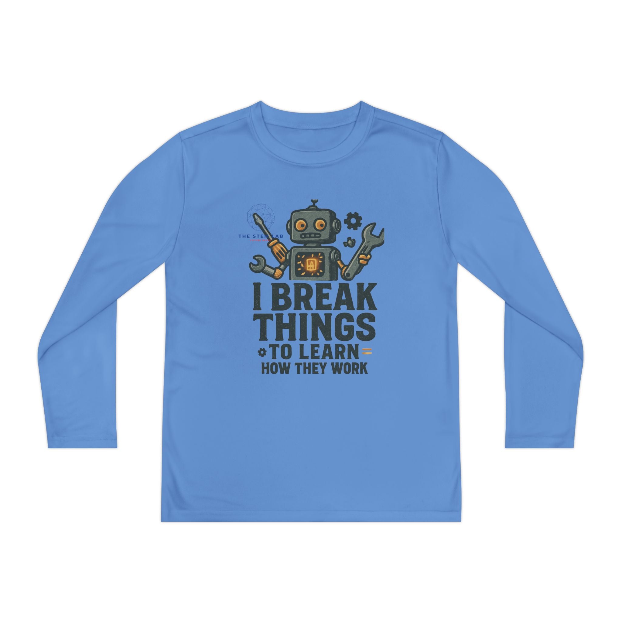 Robot mechanic illustration I Youth Long Sleeve