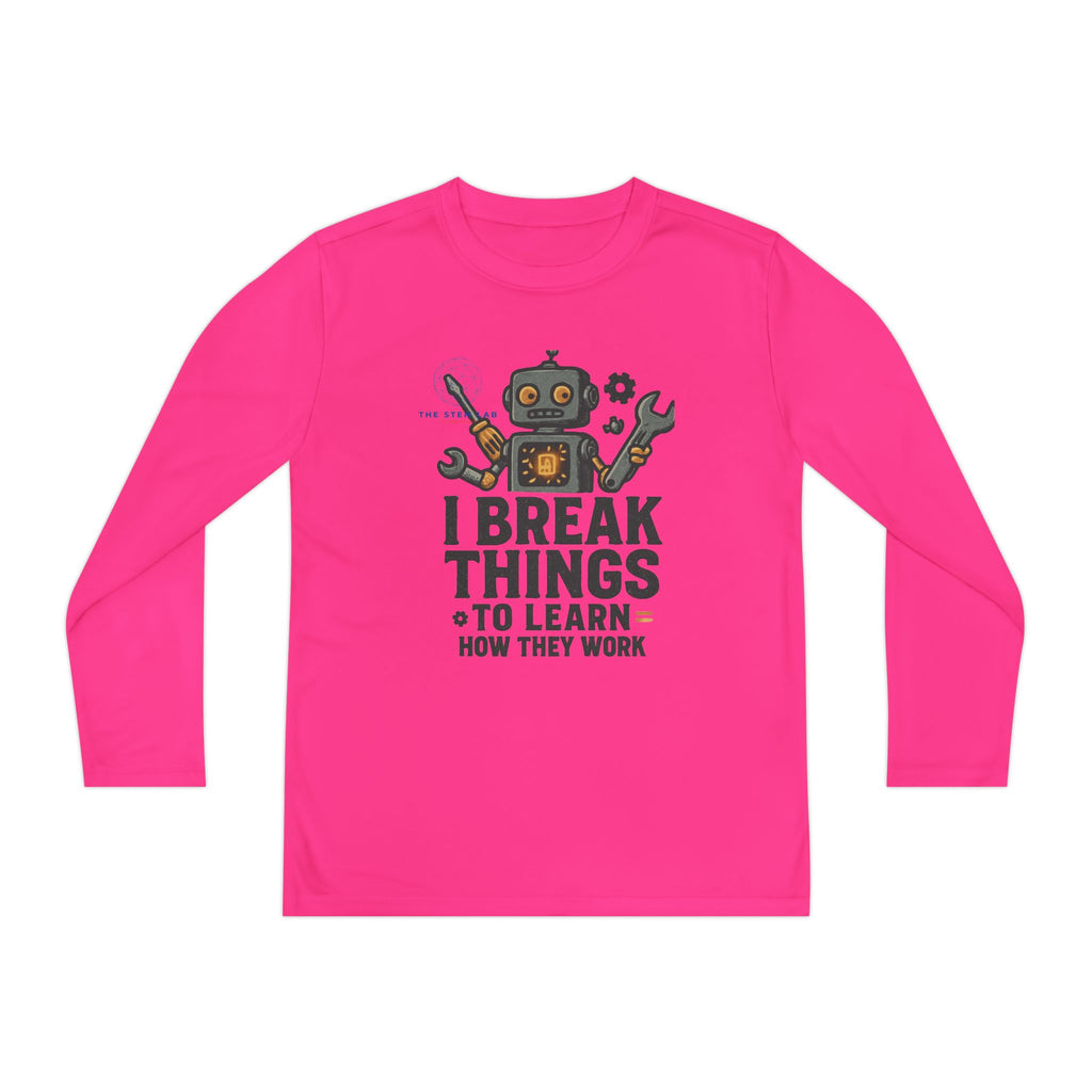 Robot mechanic illustration I Youth Long Sleeve