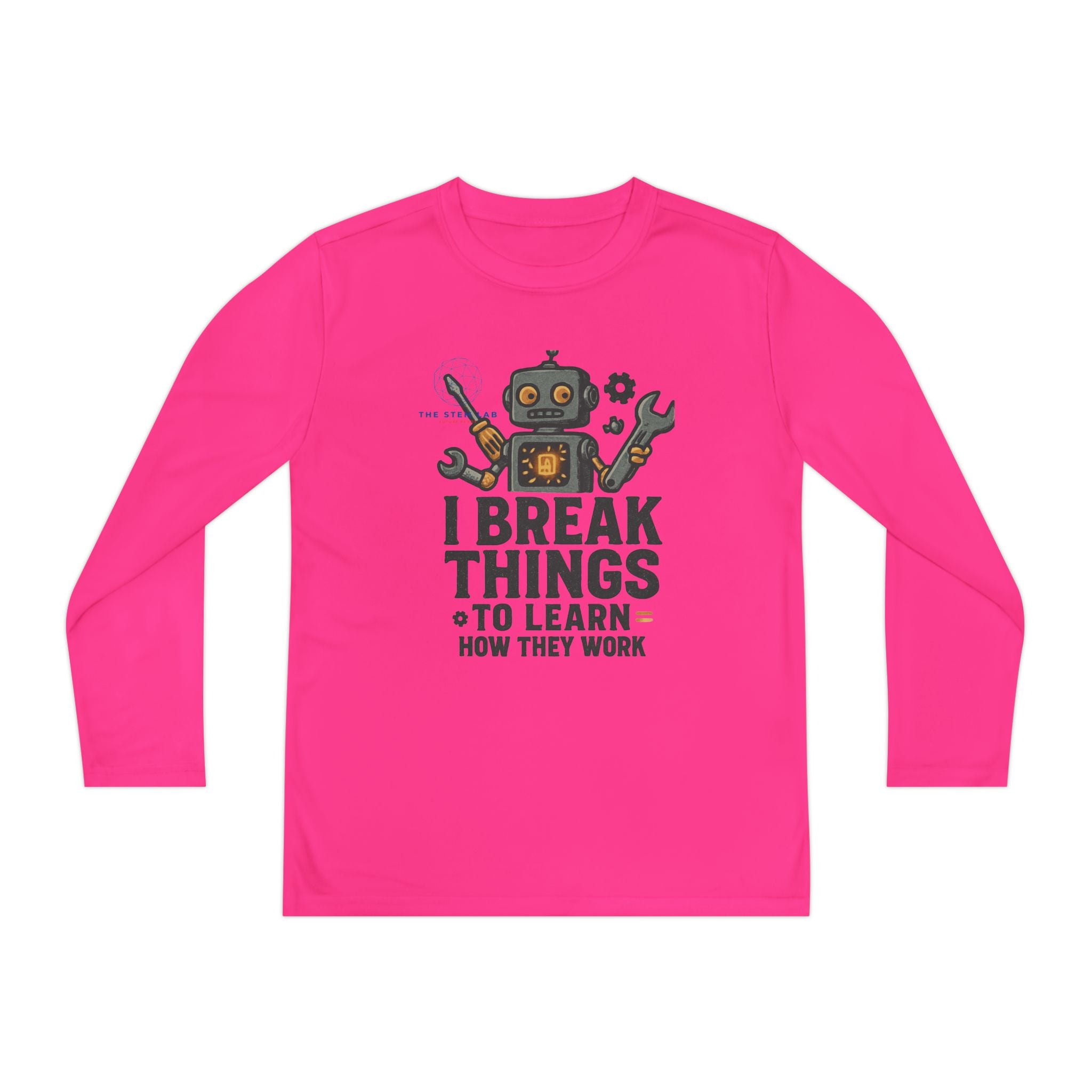 Robot mechanic illustration I Youth Long Sleeve