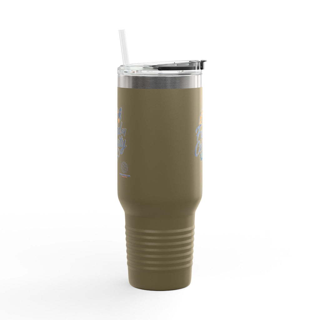 40oz Insulated Travel Mug — "Fueled by Curiosity"