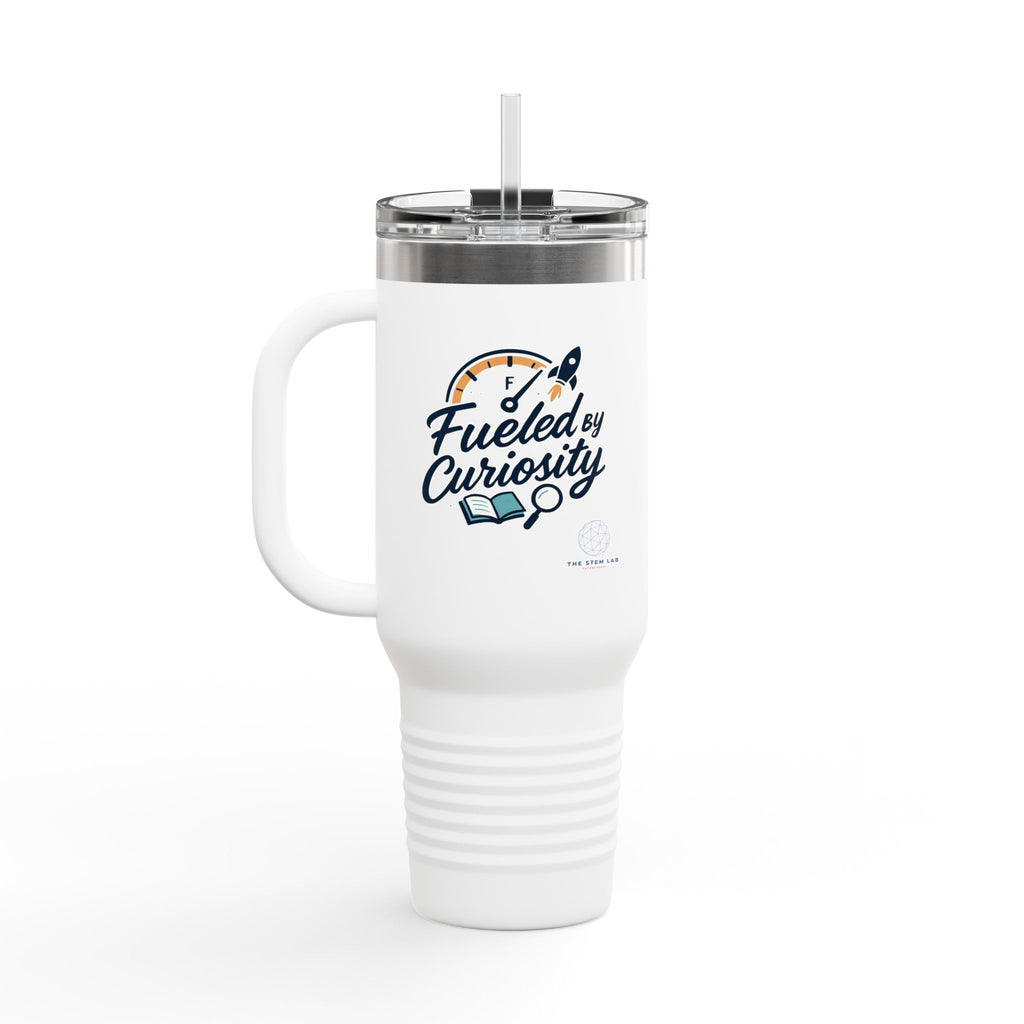 40oz Insulated Travel Mug — "Fueled by Curiosity"