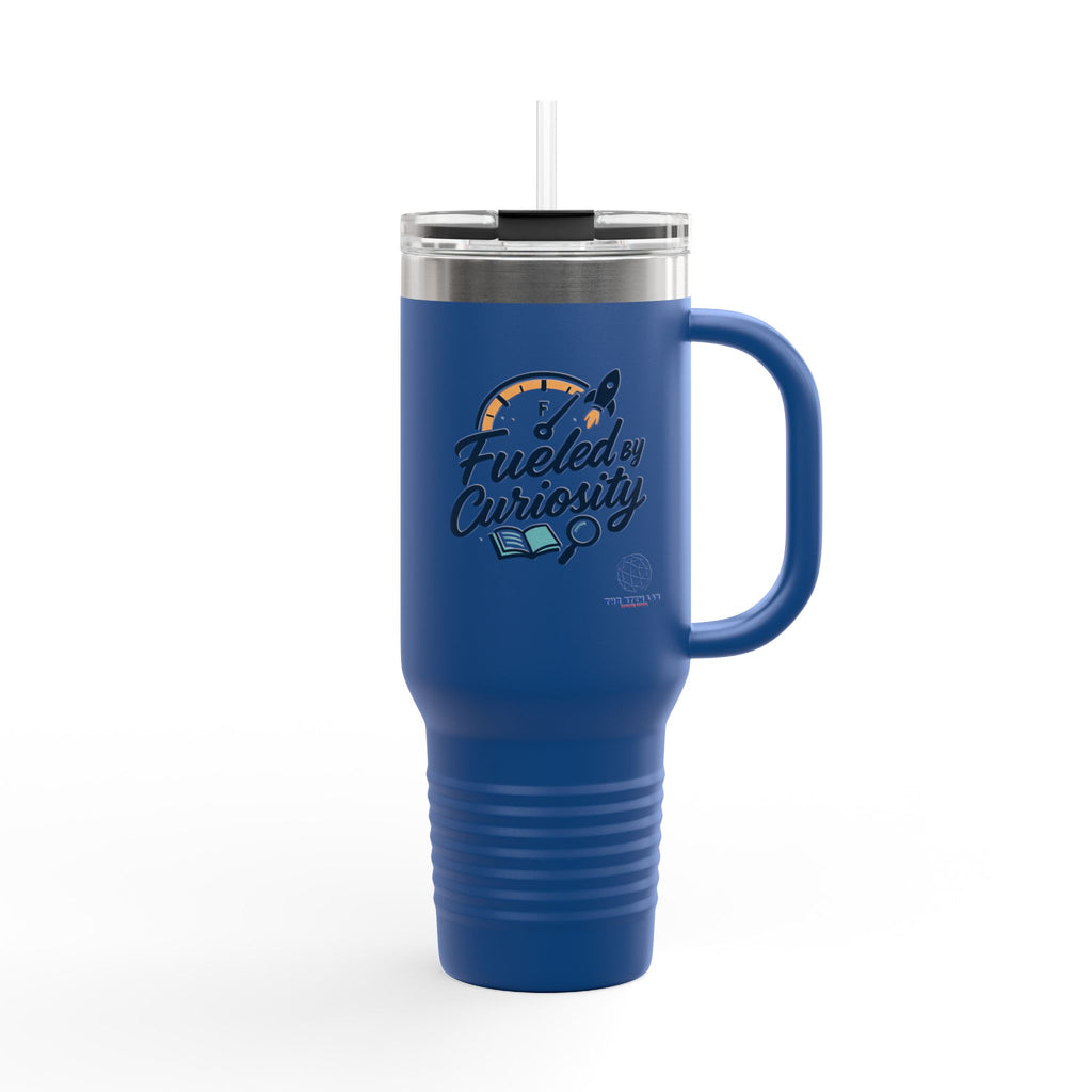 40oz Insulated Travel Mug — "Fueled by Curiosity"
